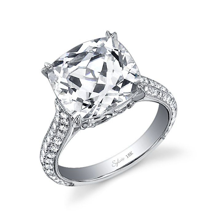 Diamond Rings Indianapolis Shapes Slyvie Diamond Ring Cushion Cut