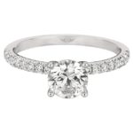FlyerFit Classic Micropave Engagement Ring