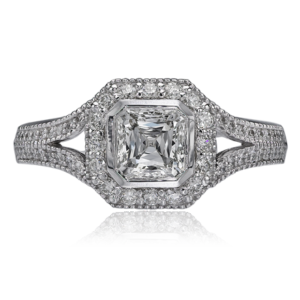 Asscher Crisscut Diamond Ring G54-ACC100