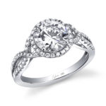 Crisscross Shank Diamond Engagement Ring SY620