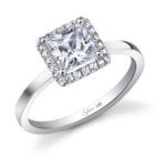 Classic Princess Shiny Shank Engagement Ring SY293-PRI