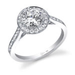 Modern Round Brilliant Diamond Engagement Ring