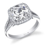 Vintage Cushion Cut Diamond Engagement Ring SY493