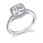 Classic Cushion Cut Diamond Engagement Ring SY950