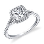 Classic Princess Cut Engagement Ring SY595