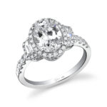 Classic Oval Three-Stone Diamond Engagement Ring SY596S