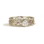 Trellis studded ring