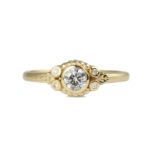 Wood nymph solitaire ring