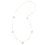 5 Cluster Necklace with 6 Milgrain Bezels