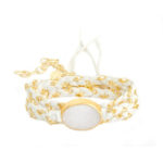 Cordelia White Druzy Gold Bracelet