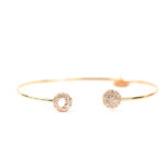 18KR Dot & Halo Pave Spring Cuff