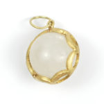 18KY Rainbow Moonstone Globe Charm