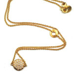 18KY Pave Dot Necklace