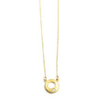 18KY Simple Halo Necklace