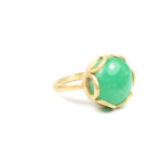 18KY Globe Ring in Chrysoprase