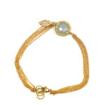 18KY Chalcedony & Diamond Bracelet