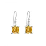Sterling and Citrine Drop Earrings