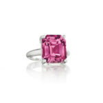 Sterling and Pink Topaz Ring 