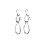 Hammered Double Swirl Earrings 