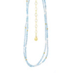 December Blue Topaz Birthstone Harmony Gold Necklette