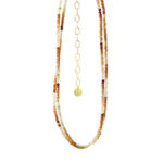 January Garnet Birthstone Harmony Gold Necklette