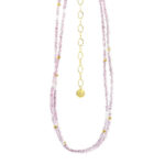 October Pink Topaz Birthstone Harmony Gold Necklette