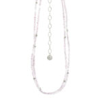 October Pink Topaz Birthstone Harmony Silver Necklette
