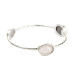 Pallas 3 Druzy Silver Bangle