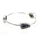 Pallas 3 Geode Silver Bangle