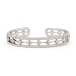 Venetian Kite Cuff in White Rhodium