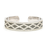 Rayna Pave Lattice Cuff in Black Rhodium