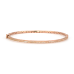 Delicate Diamond Bangle in Rose Gold