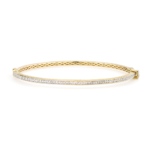 Delicate Diamond Bangle in Yellow Gold