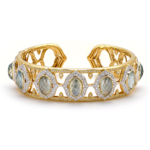 The Narrow Moroccan Pave Labradorite Cuff