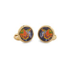 Indian Elephant Round Cufflinks