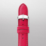 Bright Pink Leather Strap - 18mm